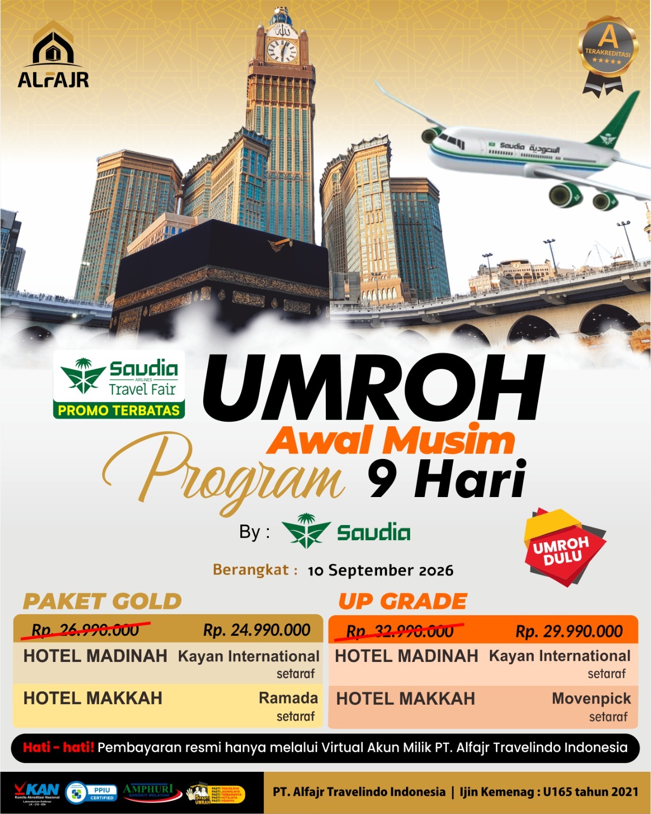 10 September 2026 Official Pusat Solo Alfajr Umroh Purworejo Haji Khusus Kebumen Magelang Wonosobo