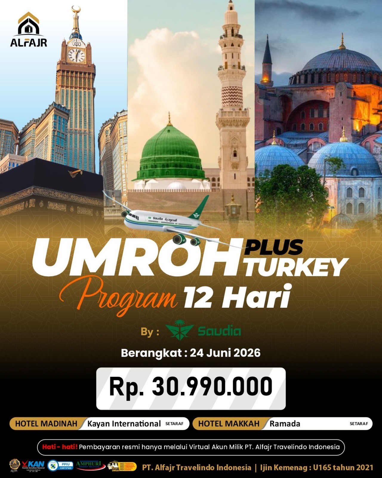 Umroh Plus Turki 31 Maret Alfajr Umroh Purworejo Haji Khusus Kebumen Magelang