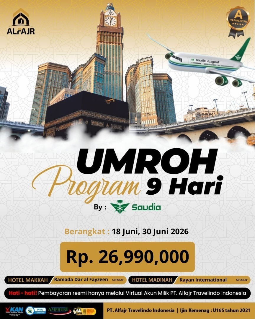 Liburan sekolah awal musim 18 - 30 Juni 2026 Official Pusat Solo Alfajr Umroh Purworejo Haji Khusus Kebumen Magelang Wonosobo
